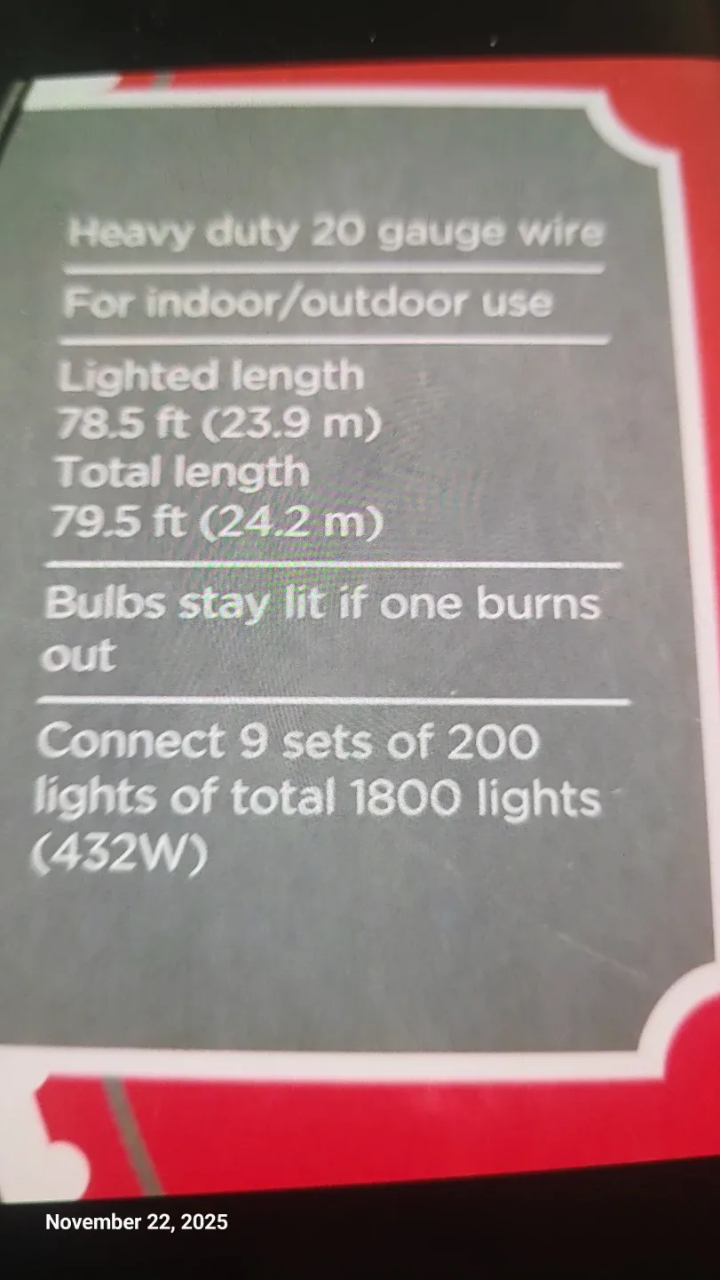 Holiday Time 400 Heavy Duty Clear Mini Lights - NEW image indicator(6)