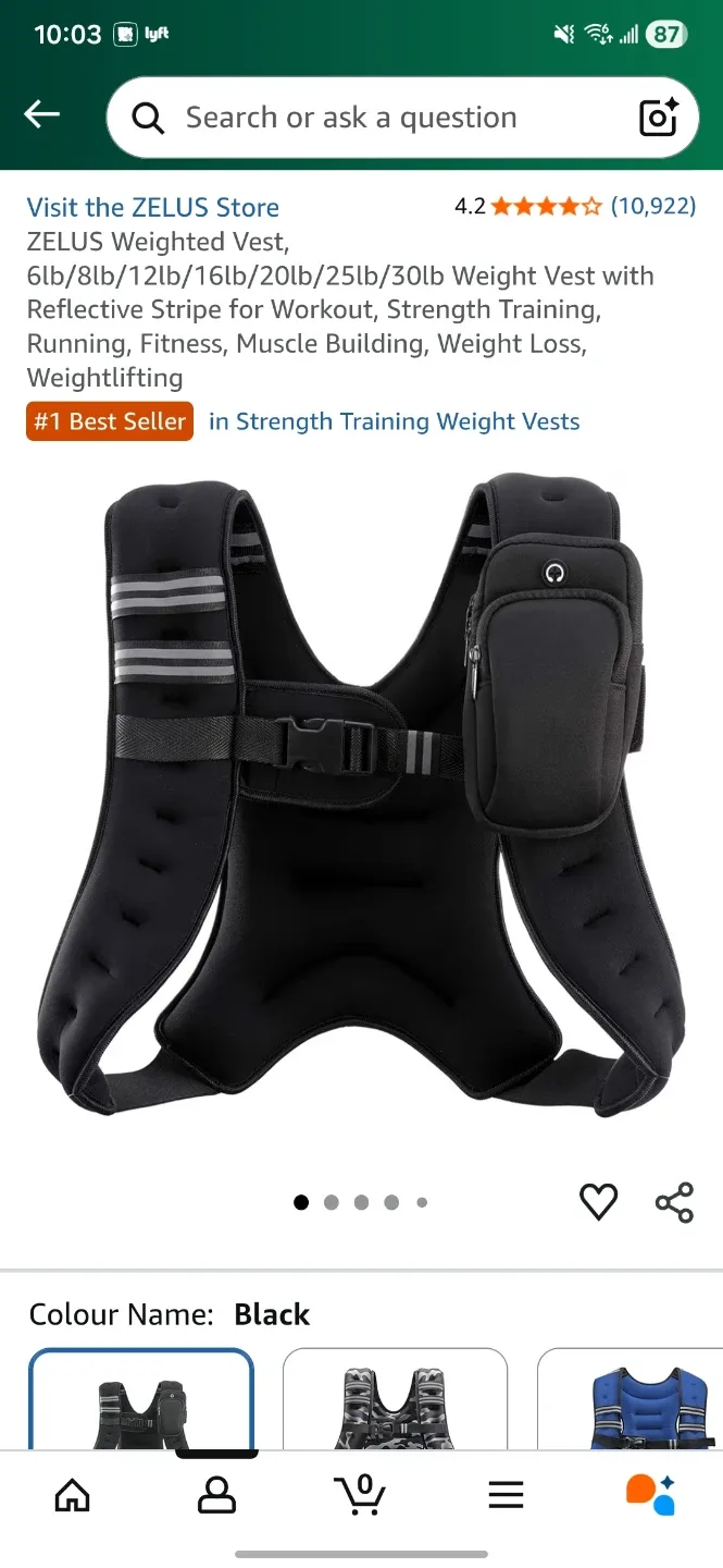Zelus Weighted Vest - Black 12 lbs