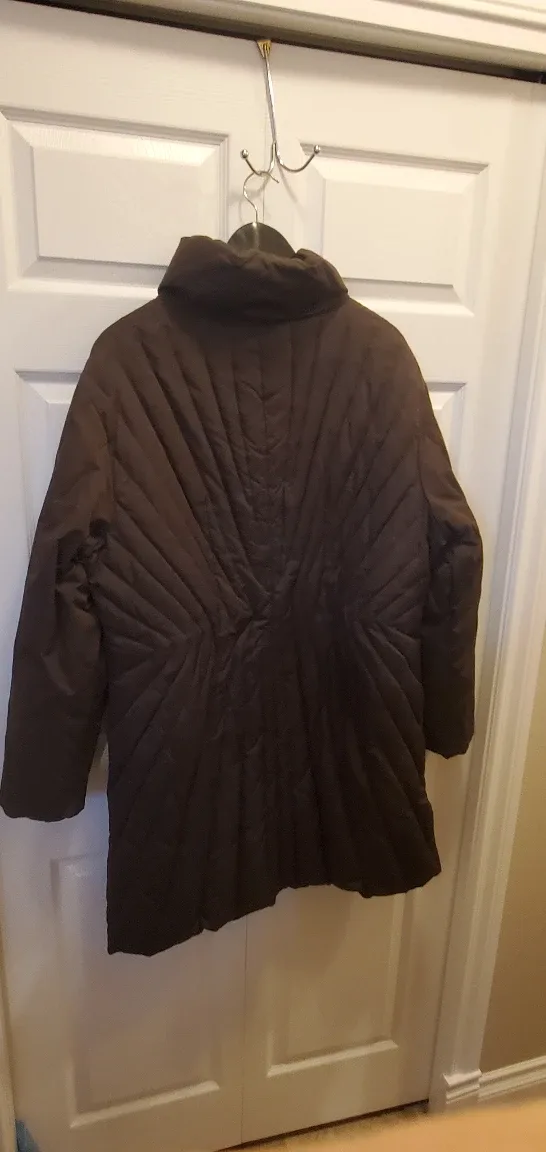 Brown Quilted Coat Jacket XL 1X image indicator(2)