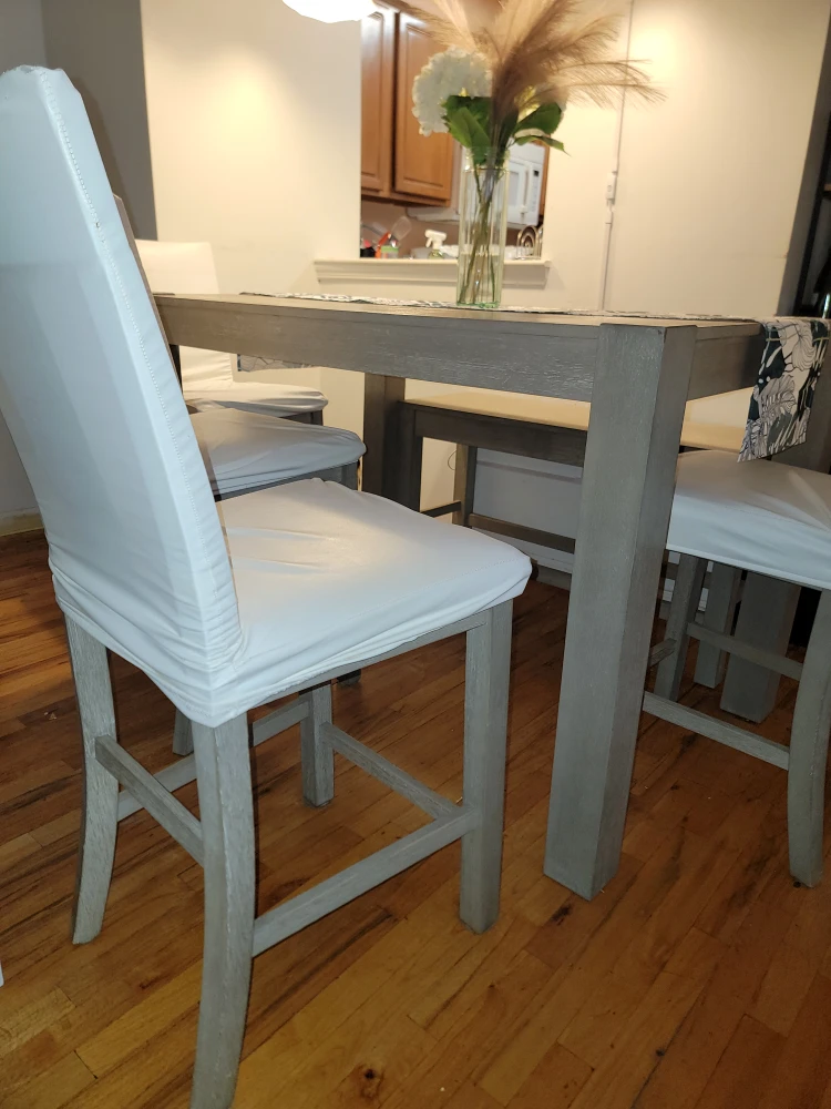 Extendable Dining Table with 4 Chairs & Bench - photo 3