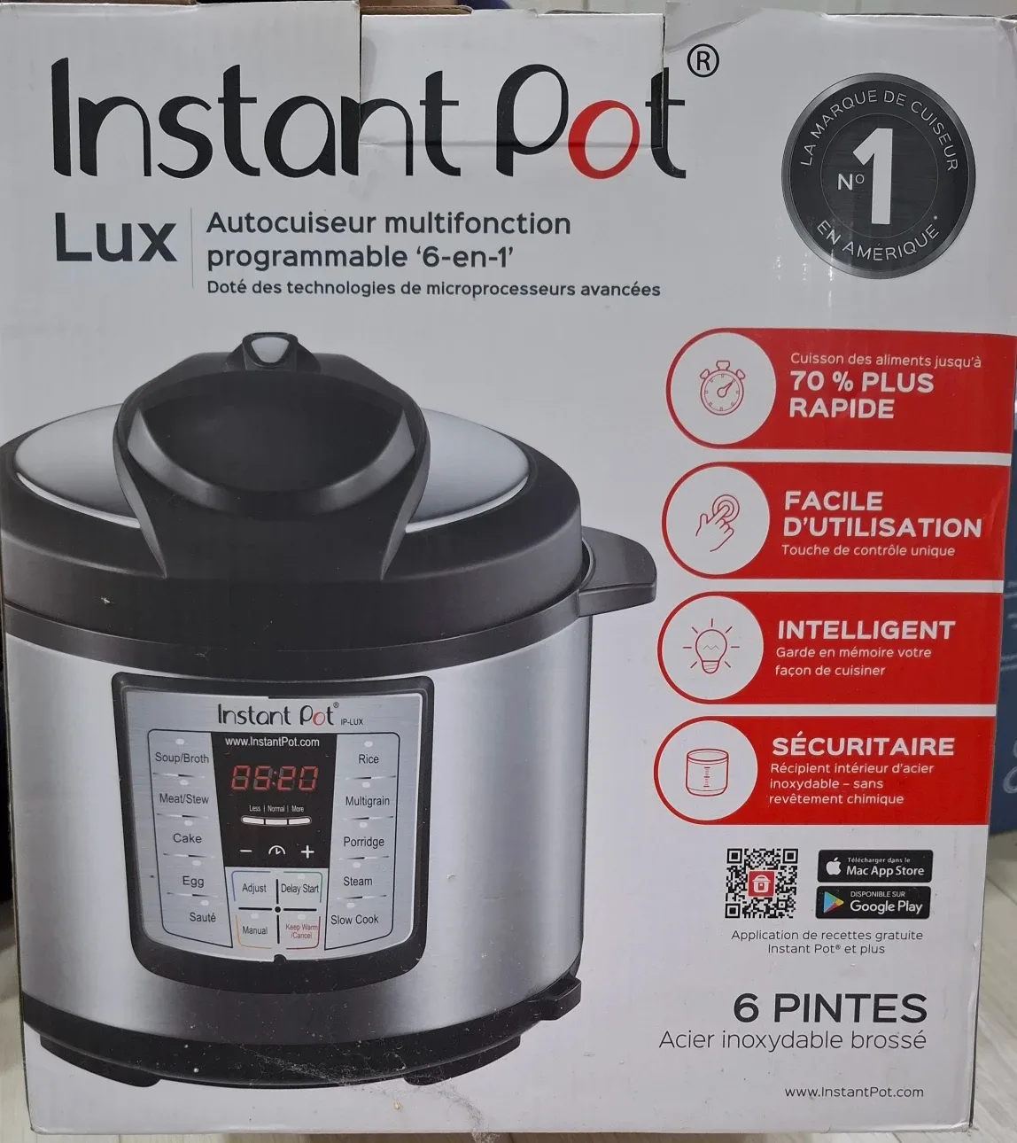 Instant Pot Lux 6-in-1 Multi-Use Pressure Cooker - 6 Quart image indicator(3)