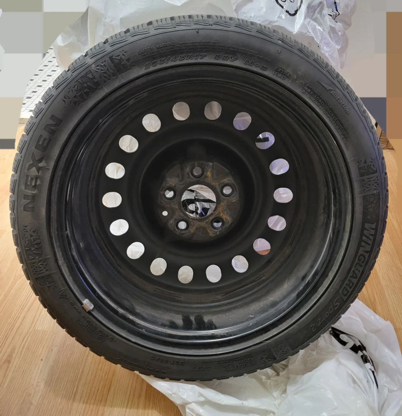 4 Winter Tires On Rims - Nexen WinGuard Sport 2 205/45R17 Tire image indicator(2)