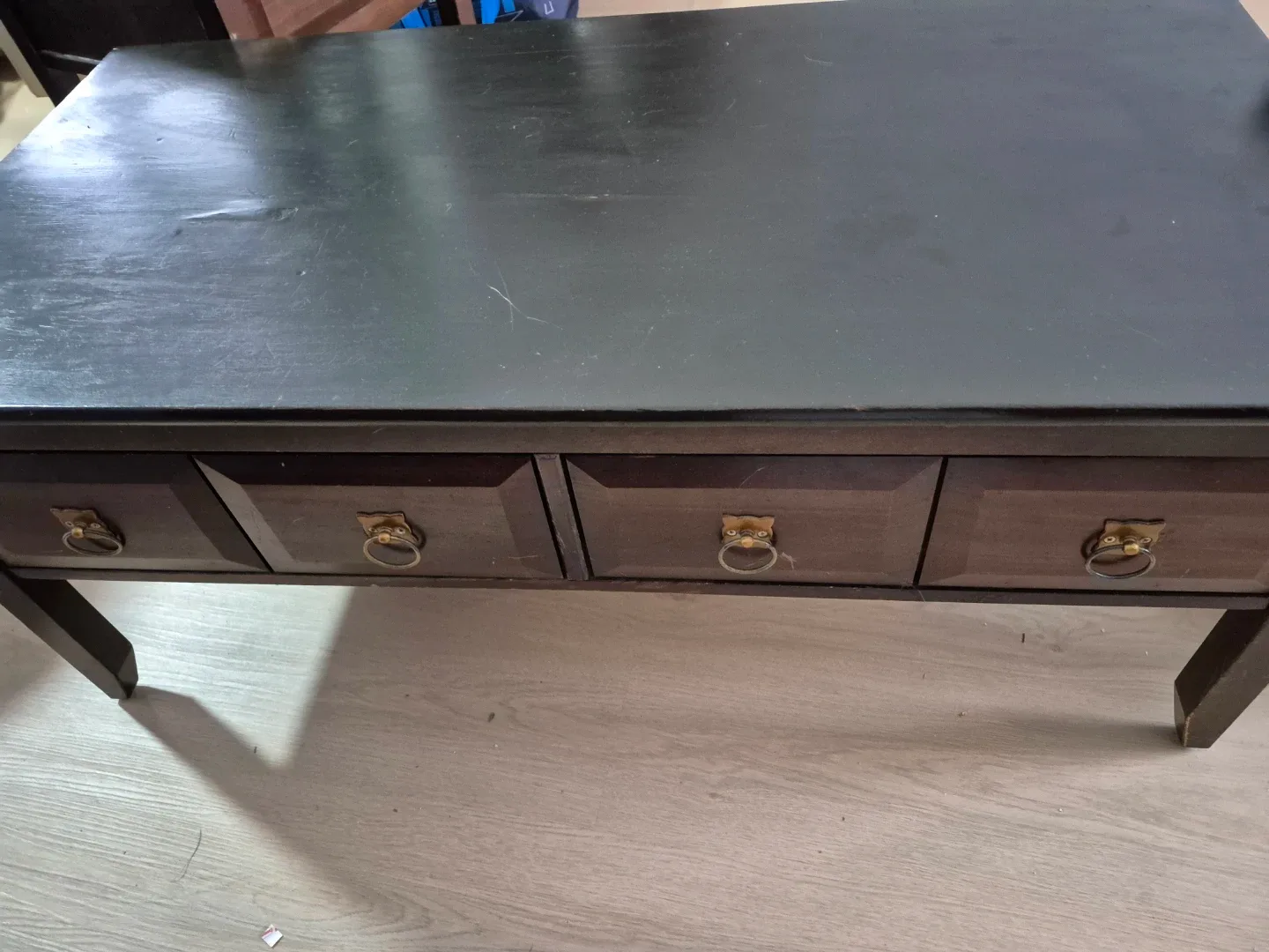 Dark Wood Coffee Table & Side Tables Set image indicator(2)