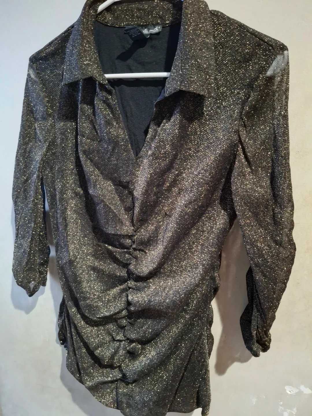 Belle Smith Sparkly Gold Blouse thumbnail