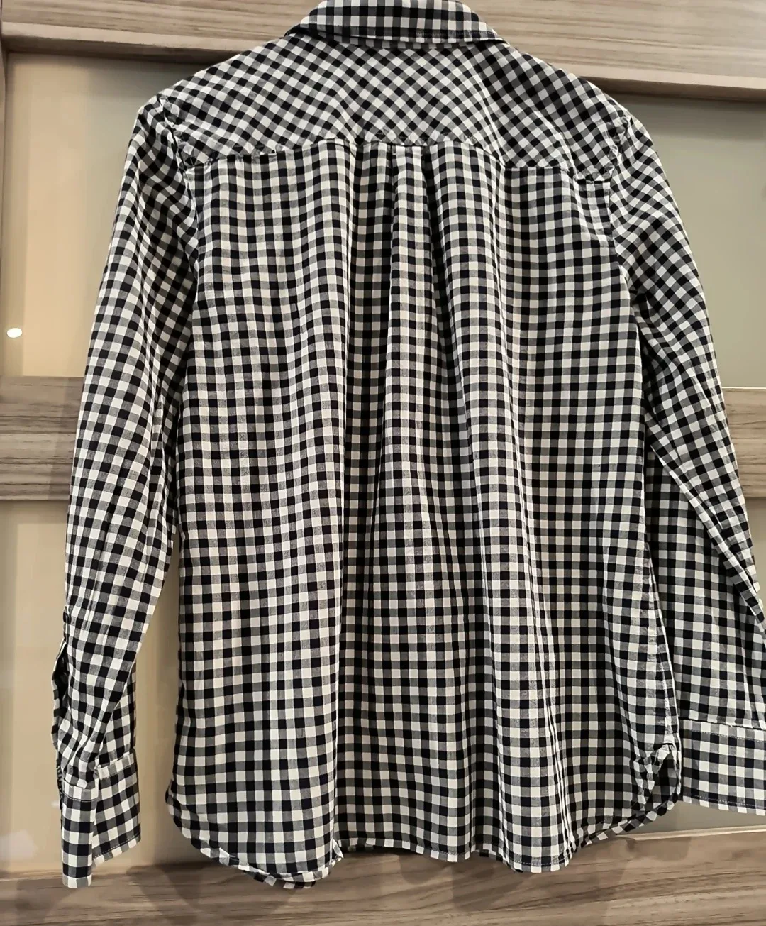 Talbots Black & White Gingham Button-Down Shirt image indicator(6)