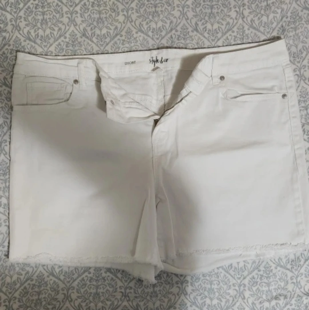 Style & Co White Denim Shorts