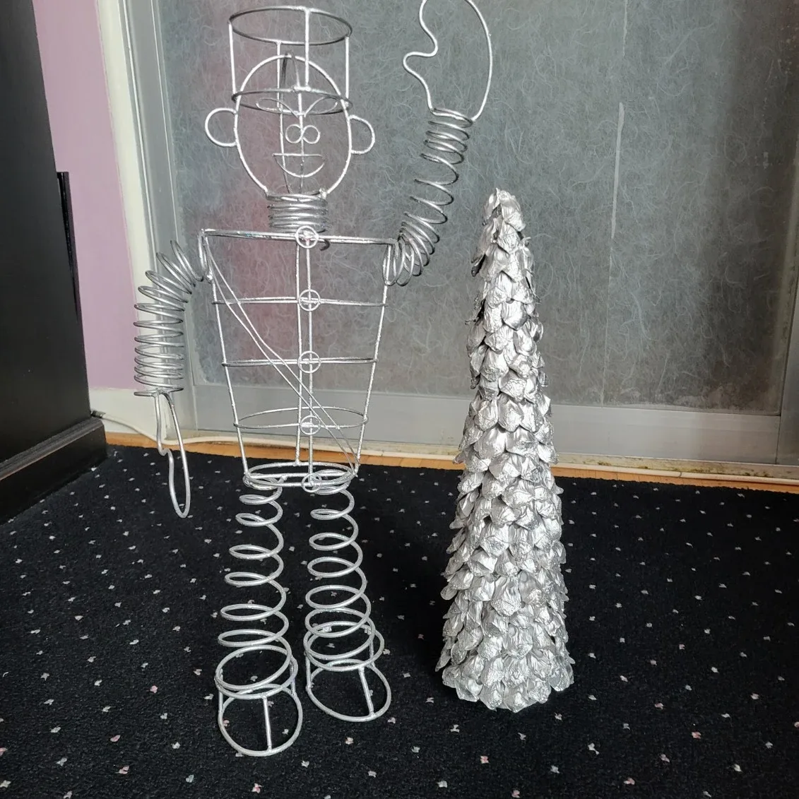 Silver Colour  Christmas Decorations - Reindeer, Tree, Man image indicator(3)