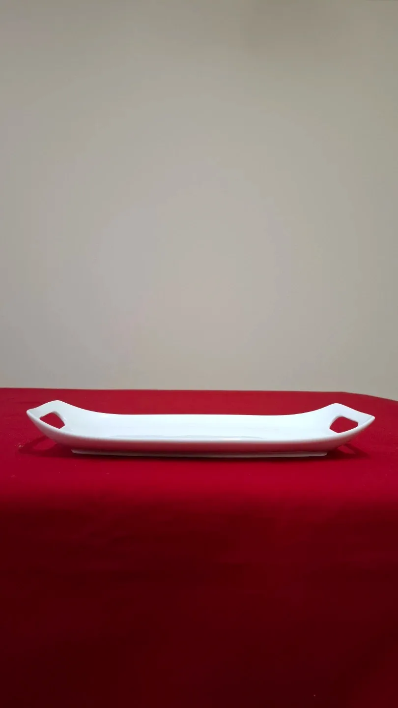 Verdici Design White Ceramic Serving Tray - 6x11" image indicator(3)