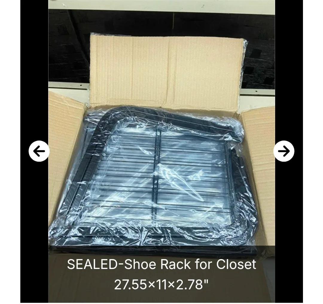 New Heavy Duty 3-Tier Metal Shoe Rack - Black image indicator(3)