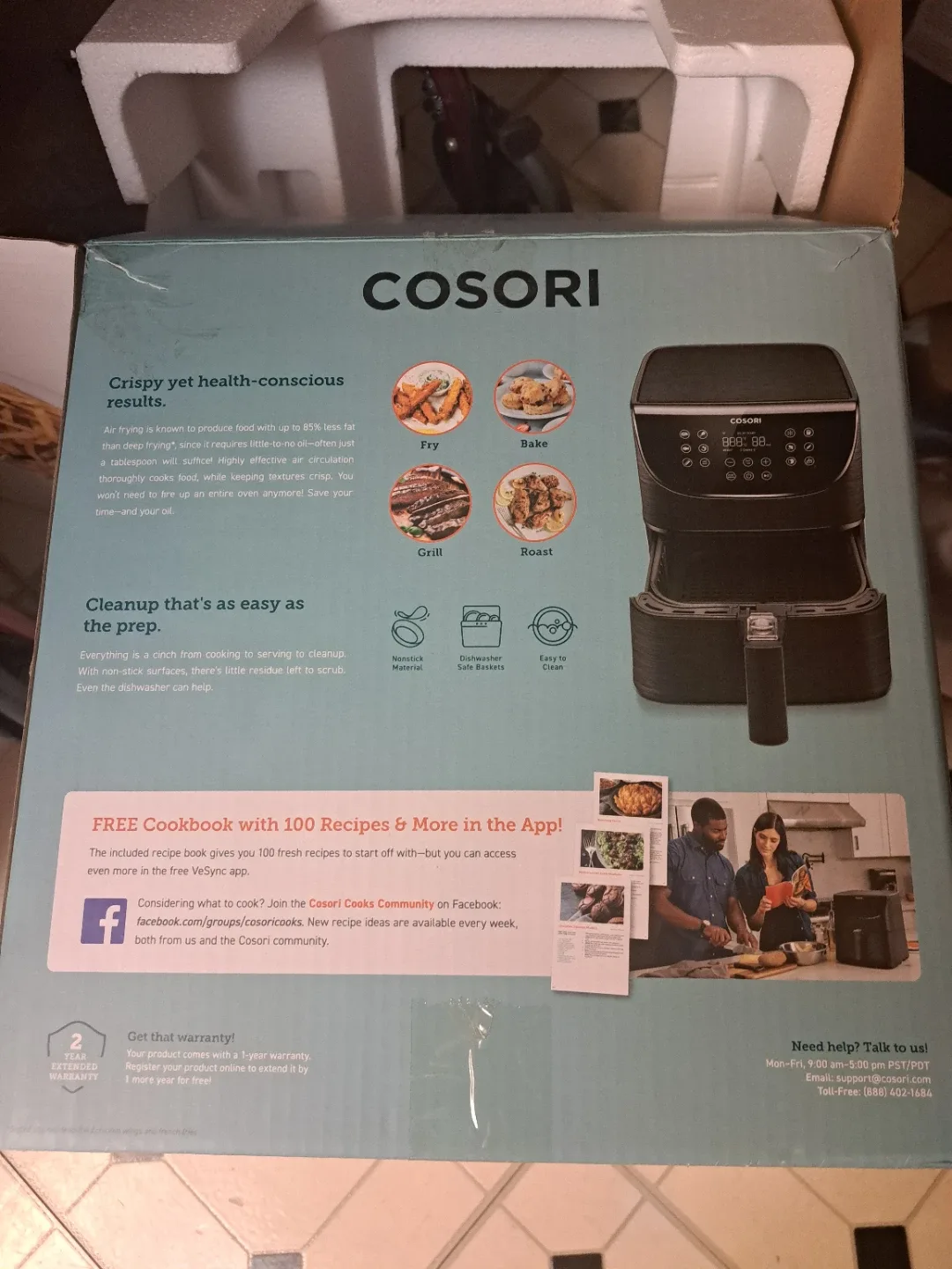 Cosori Smart 5.8-Quart Air Fryer image indicator(2)