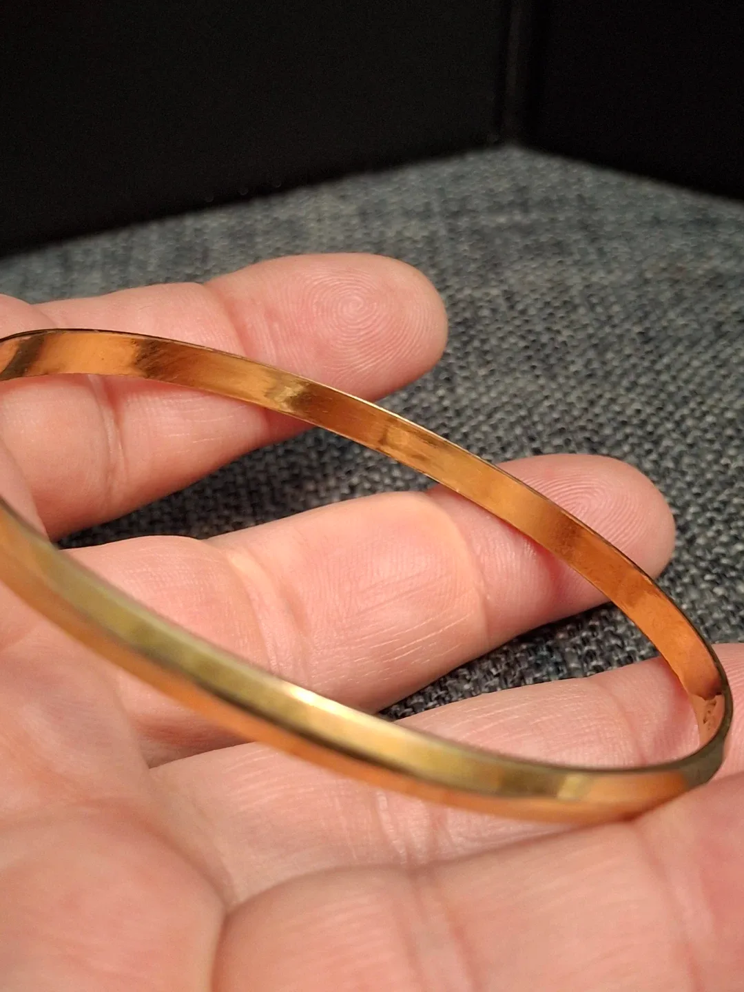 Gold Plated Bangle Bracelet - 2.5 inch diameter image indicator(6)