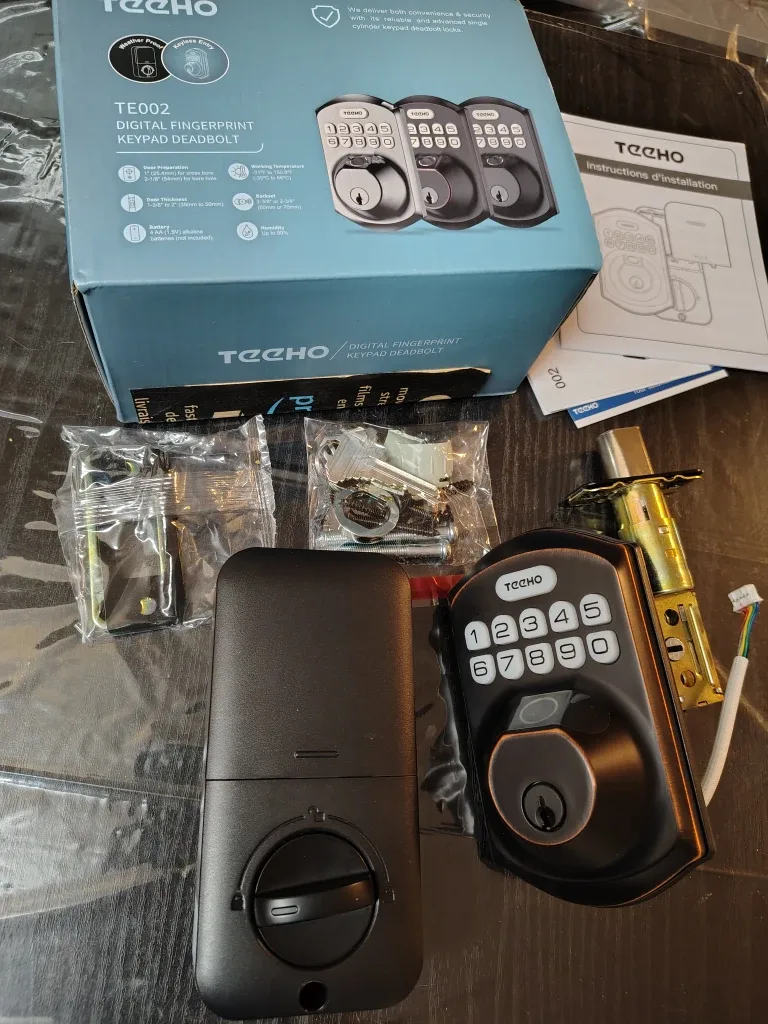 Teeho Digital Fingerprint Keypad Deadbolt TE002 image indicator(3)