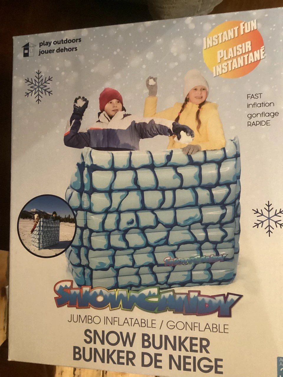 SnowCandy Jumbo Inflatable Snow Bunker - New in Box