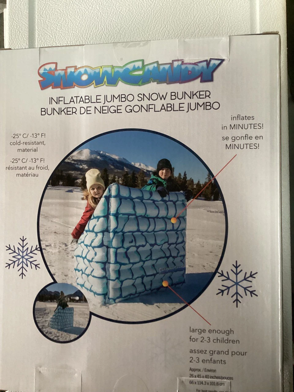 SnowCandy Jumbo Inflatable Snow Bunker - New in Box - photo 2