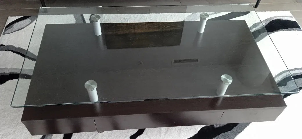 Coffee Table w/ Glass Top & Storage image indicator(2)