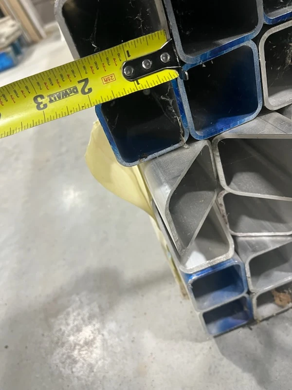 2"x1/8"x8' square aluminum for trade of like material in steel
