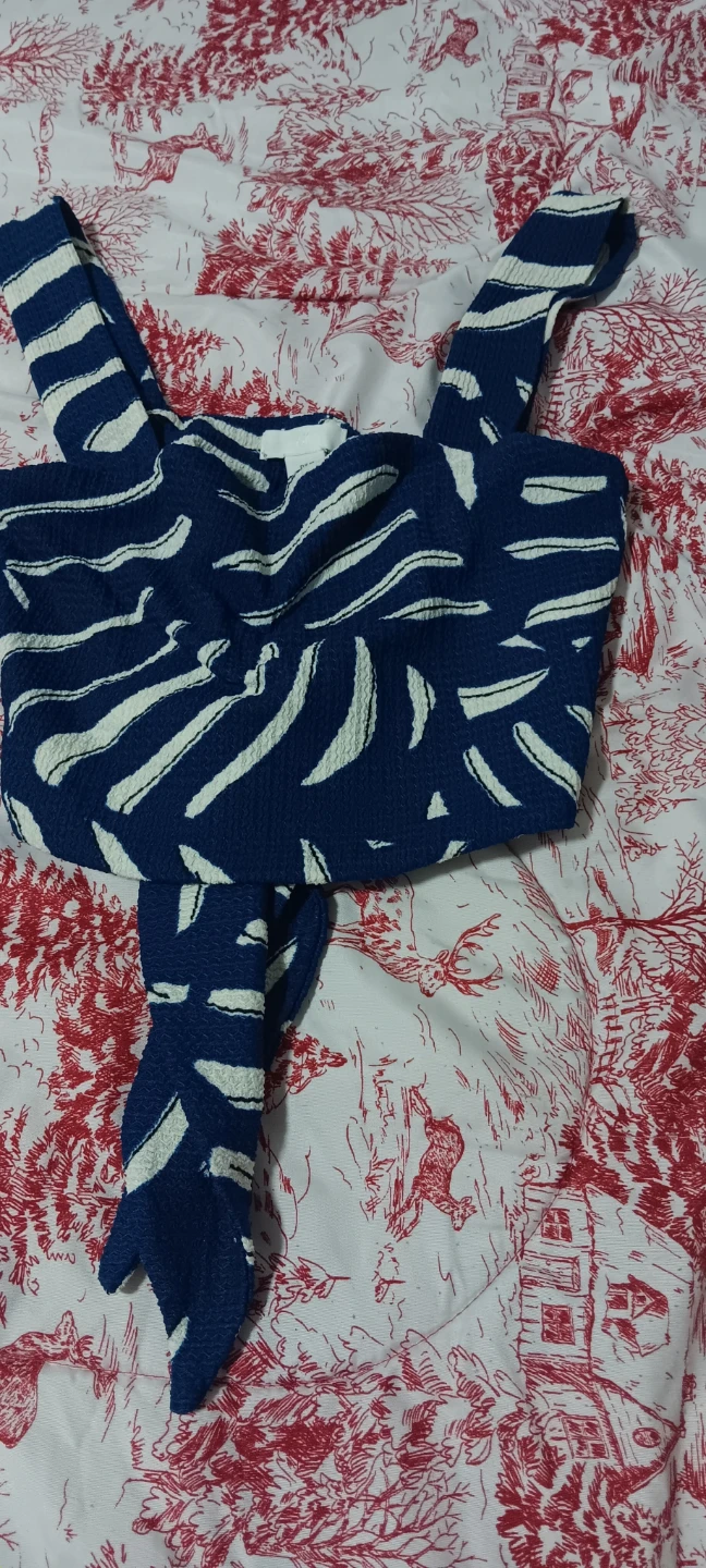 H&M Blue & White XS Top