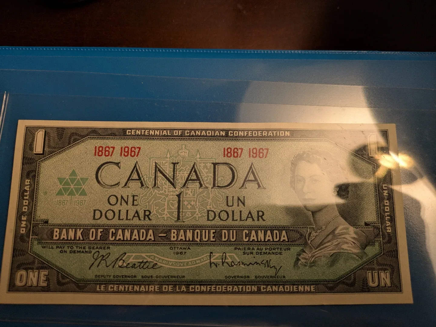 1967 Canadian Centennial One Dollar Bill