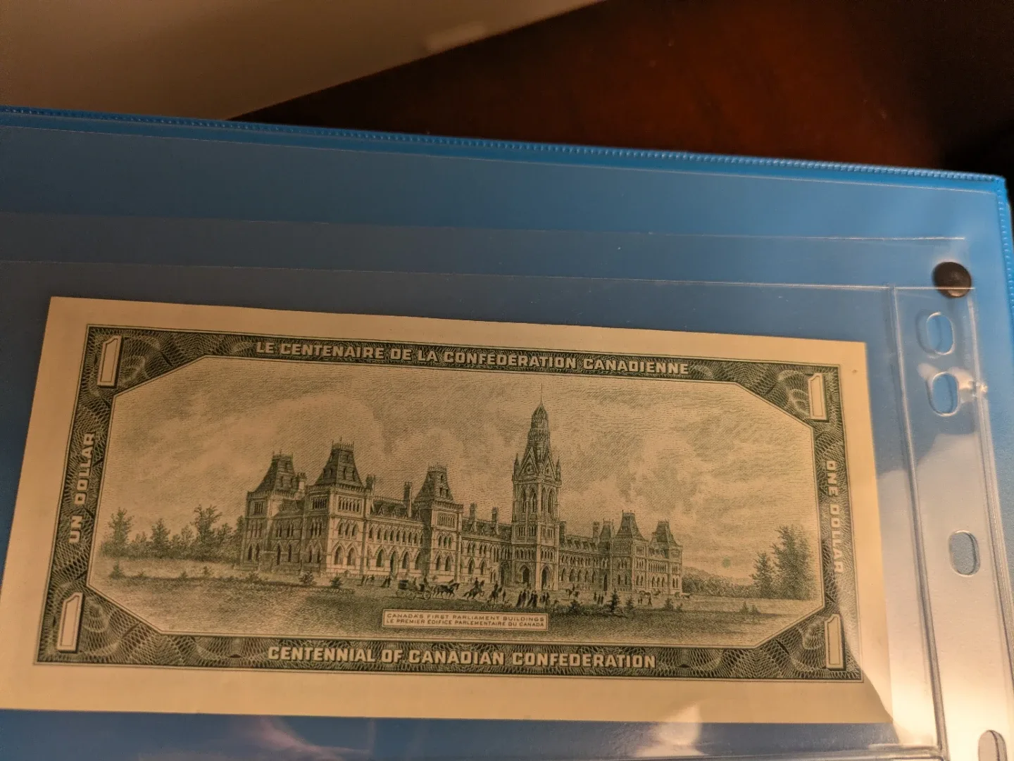 1967 Canadian Centennial One Dollar Bill image indicator(2)