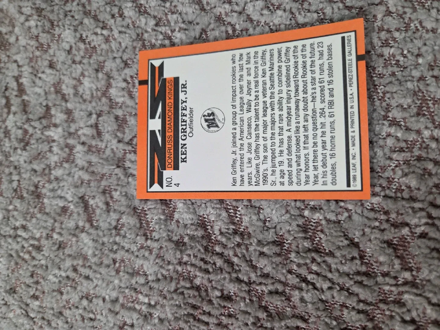 Donruss Diamond Kings Ken Griffey Jr. Card image indicator(4)