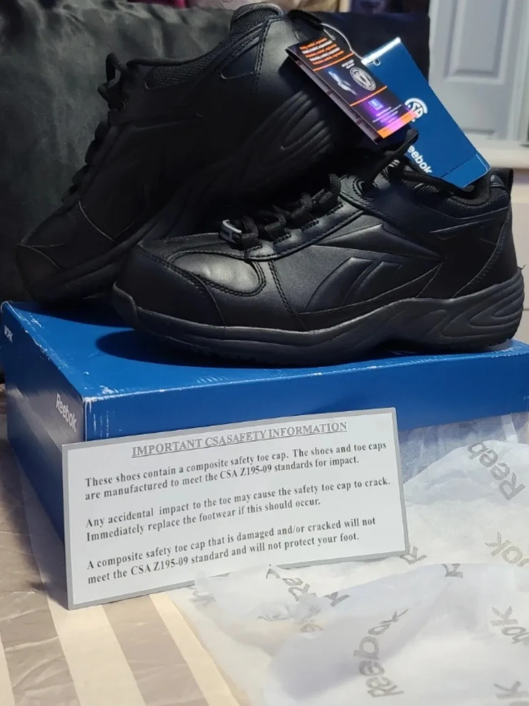 Reebok Work Safety Shoes - CSA Composite Toe (Black) image indicator(2)