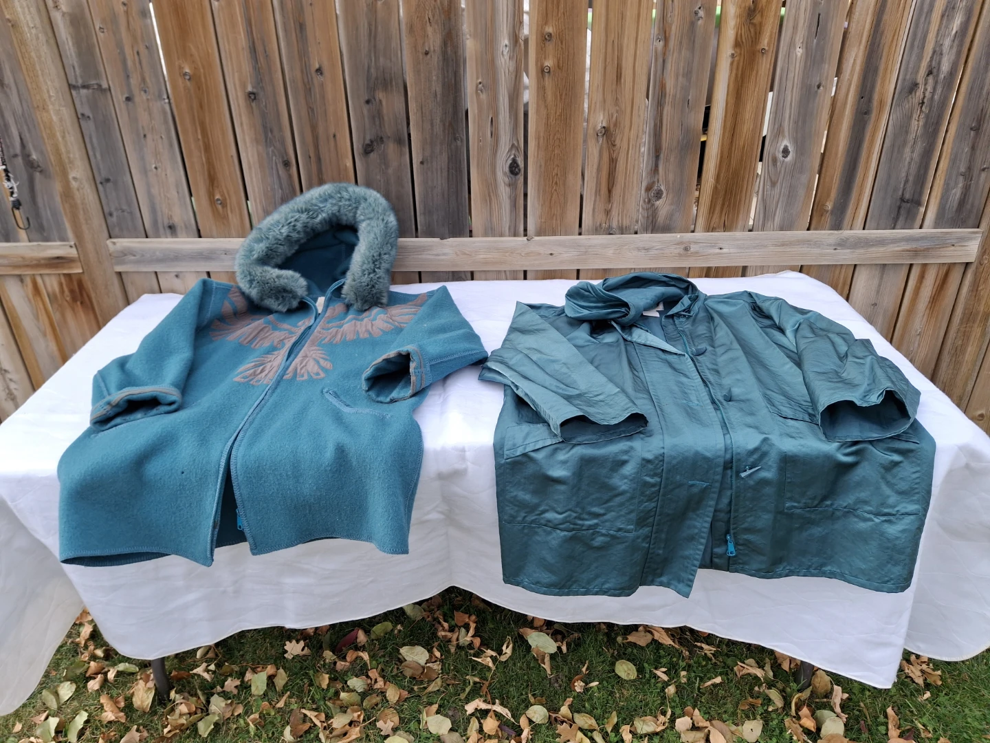 Thunderbird Teal Wool Coat with Hood & separate liner - photo 4