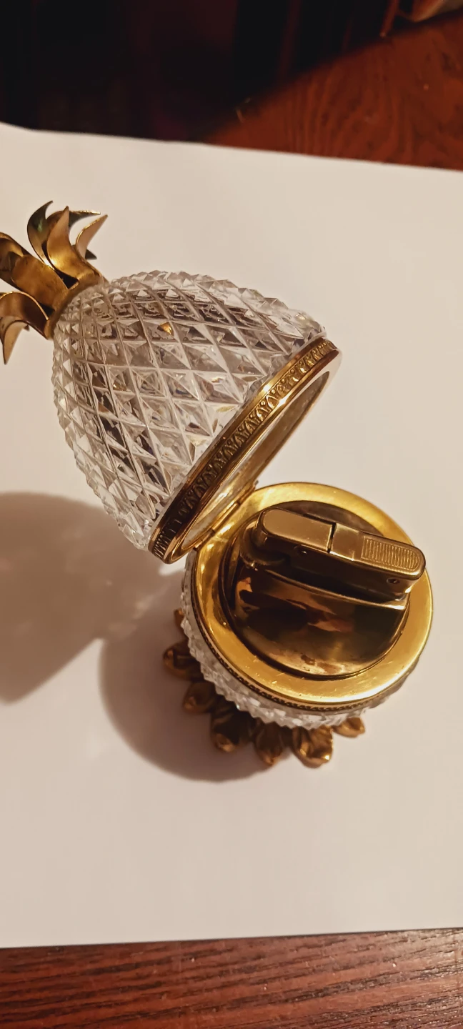 French Depose French Cut Crystal Pineapple Lighter - photo 2