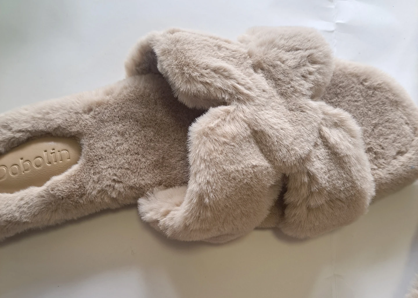 Dobolin ladies faux fur slippers - size 10 - photo 2