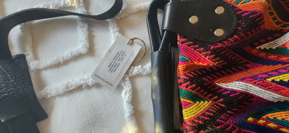 Stela 9 Leather & Woven Shoulder Bag - photo 3