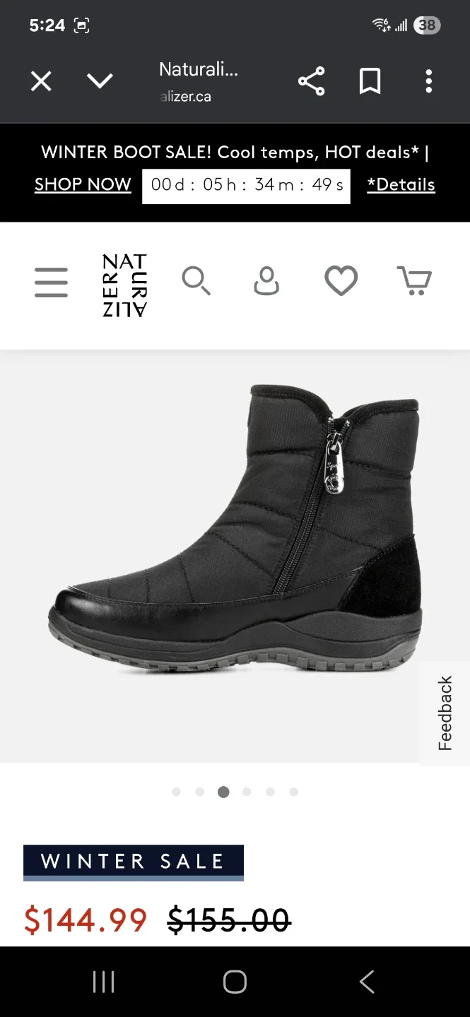 Blondo Sport Black Winter Boots size 8 excellent condition image indicator(2)