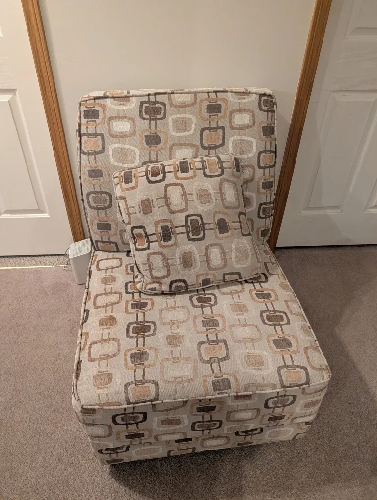 Upholstered Accent Chair with Pillow