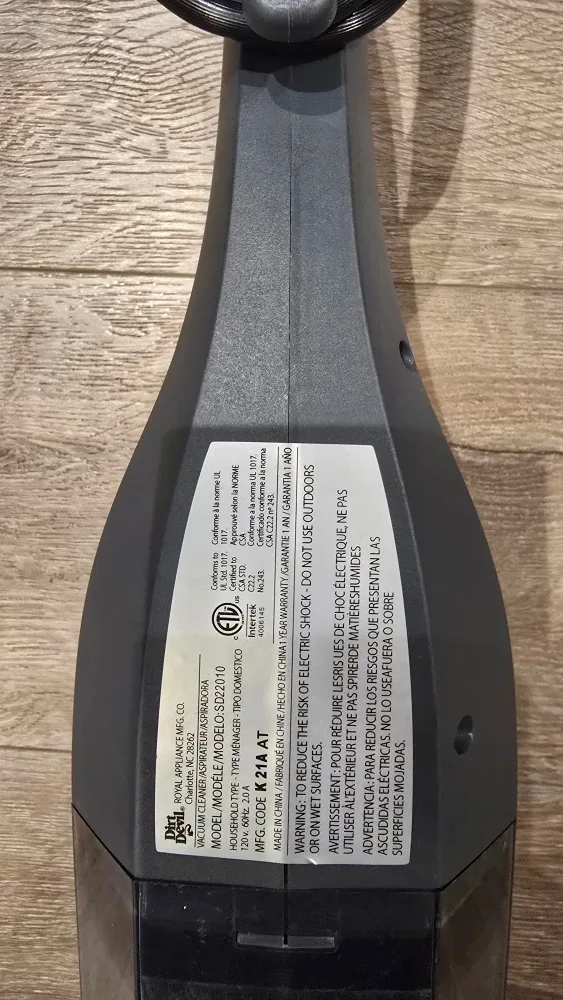 Dirt Devil Simpli-Stik Vacuum image indicator(5)