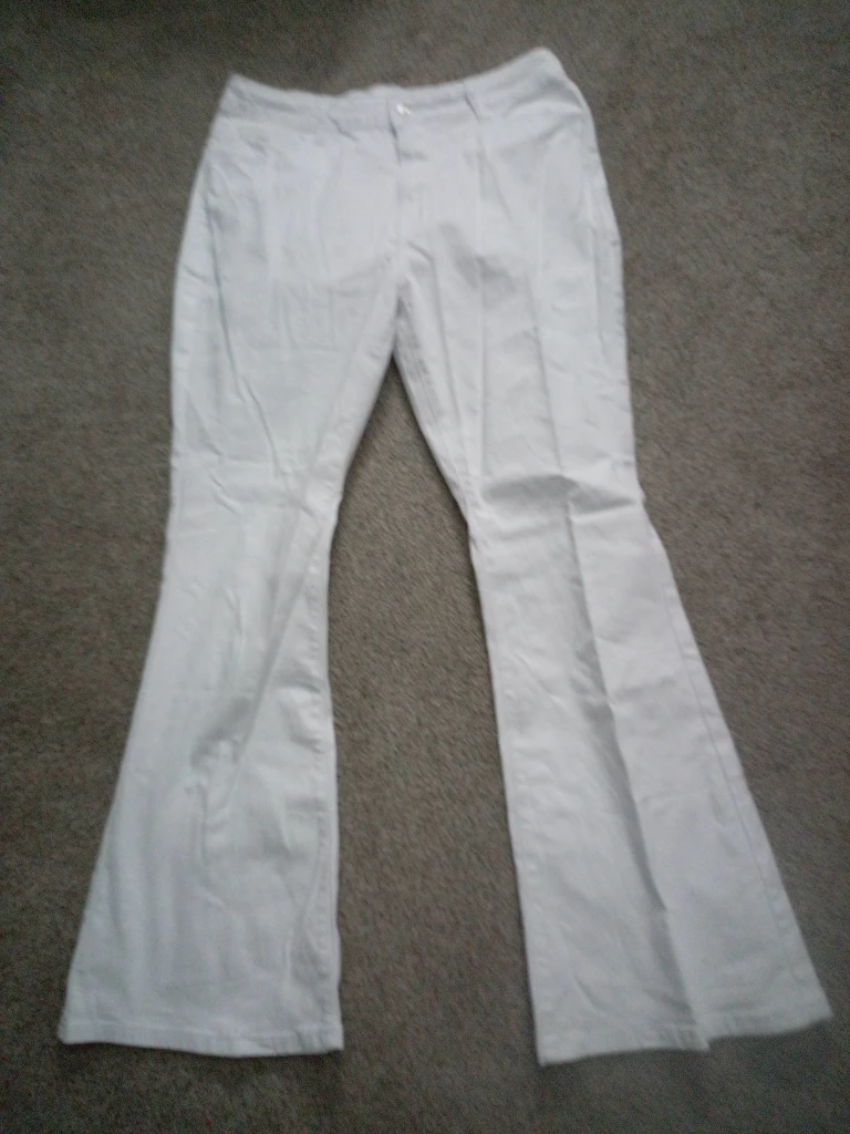 White Flare Leg Jeans
