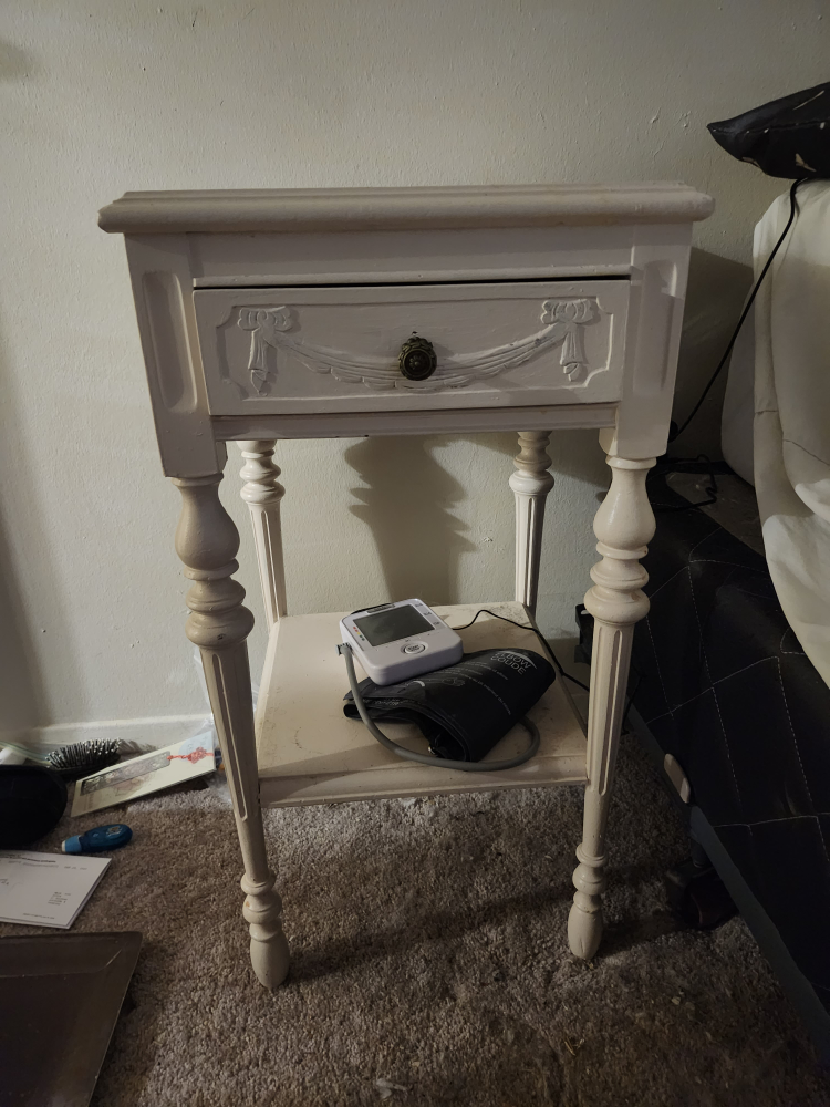 White Wooden Side Table