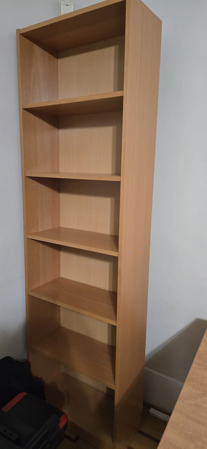 Light Brown Wooden Bookcase