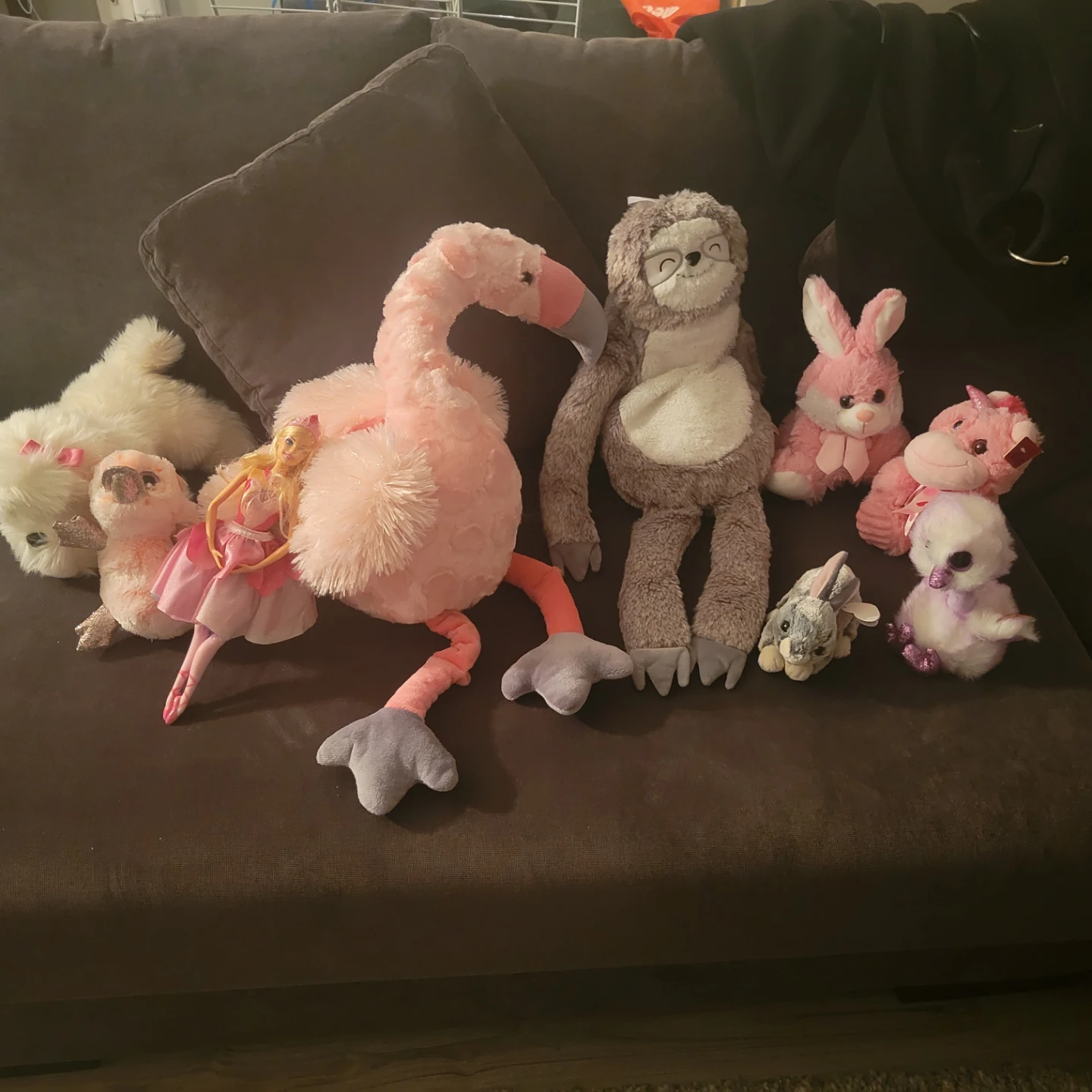 Assorted Plush Toys - Flamingo, Sloth, Bunny