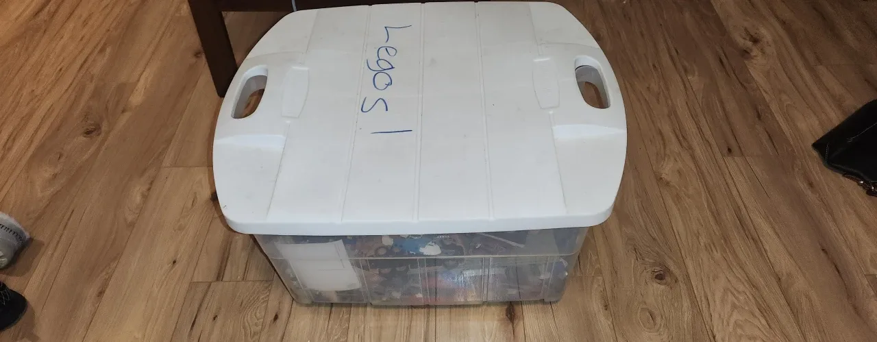 Lego Bonanza 76 litre Bin with bionicles 1970s to early 2000s image indicator(4)