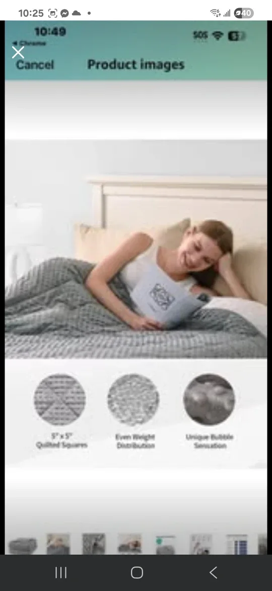 Grey Weighted Blanket - Soft & Snuggly image indicator(5)
