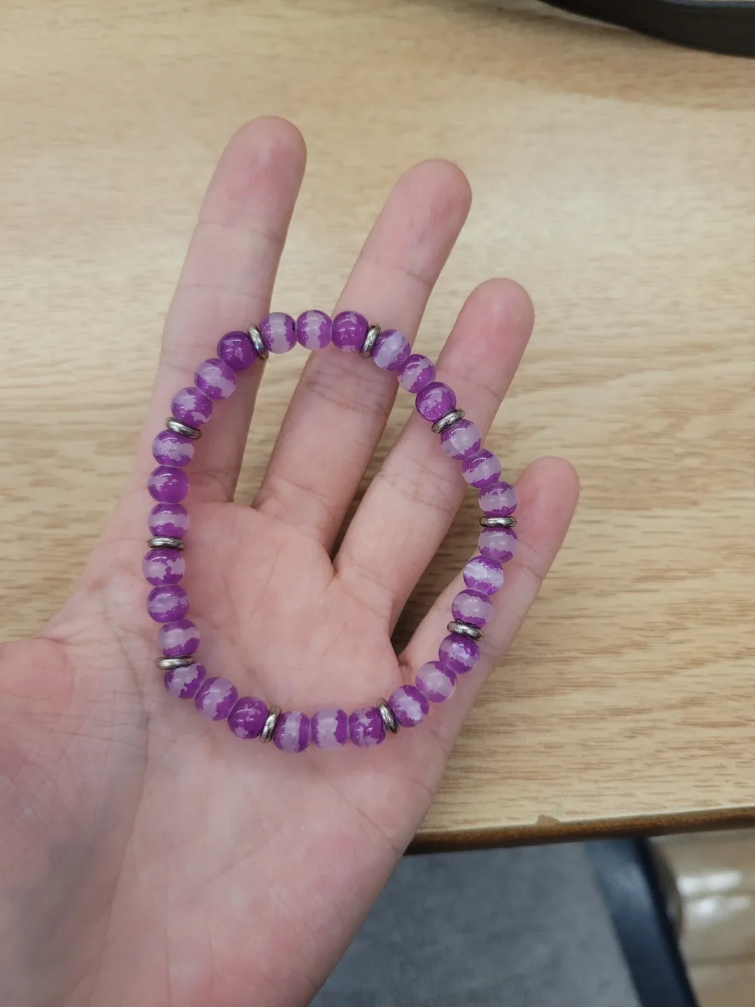 Purple Beaded Bracelet image indicator(2)