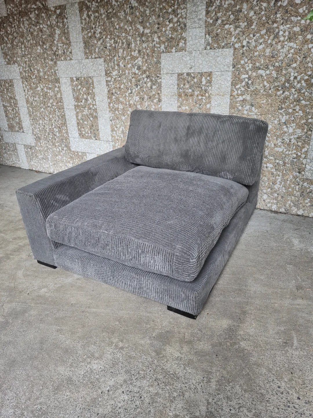 Moes Grey Corduroy Sectional Sofa image indicator(3)