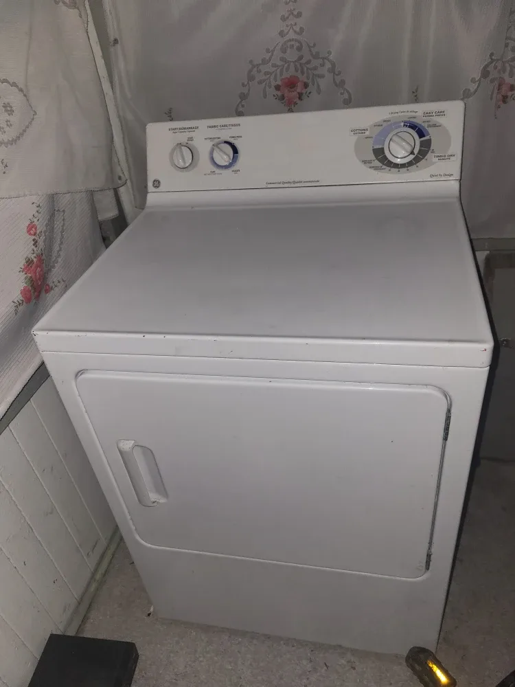 GE White Dryer - Quiet By Design