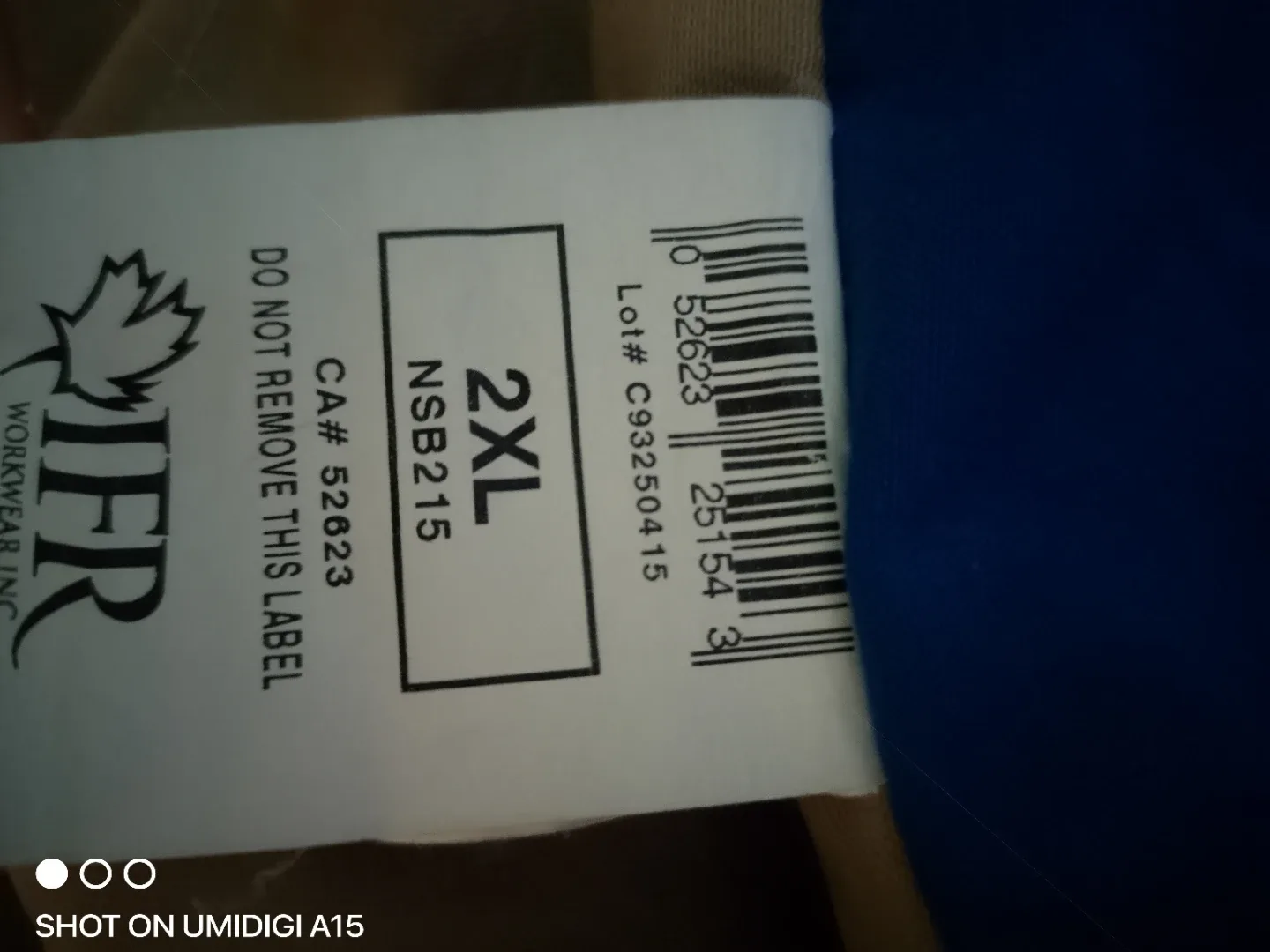 IFR Workwear Blue & Black Safety Jacket - Size 2XL image indicator(3)