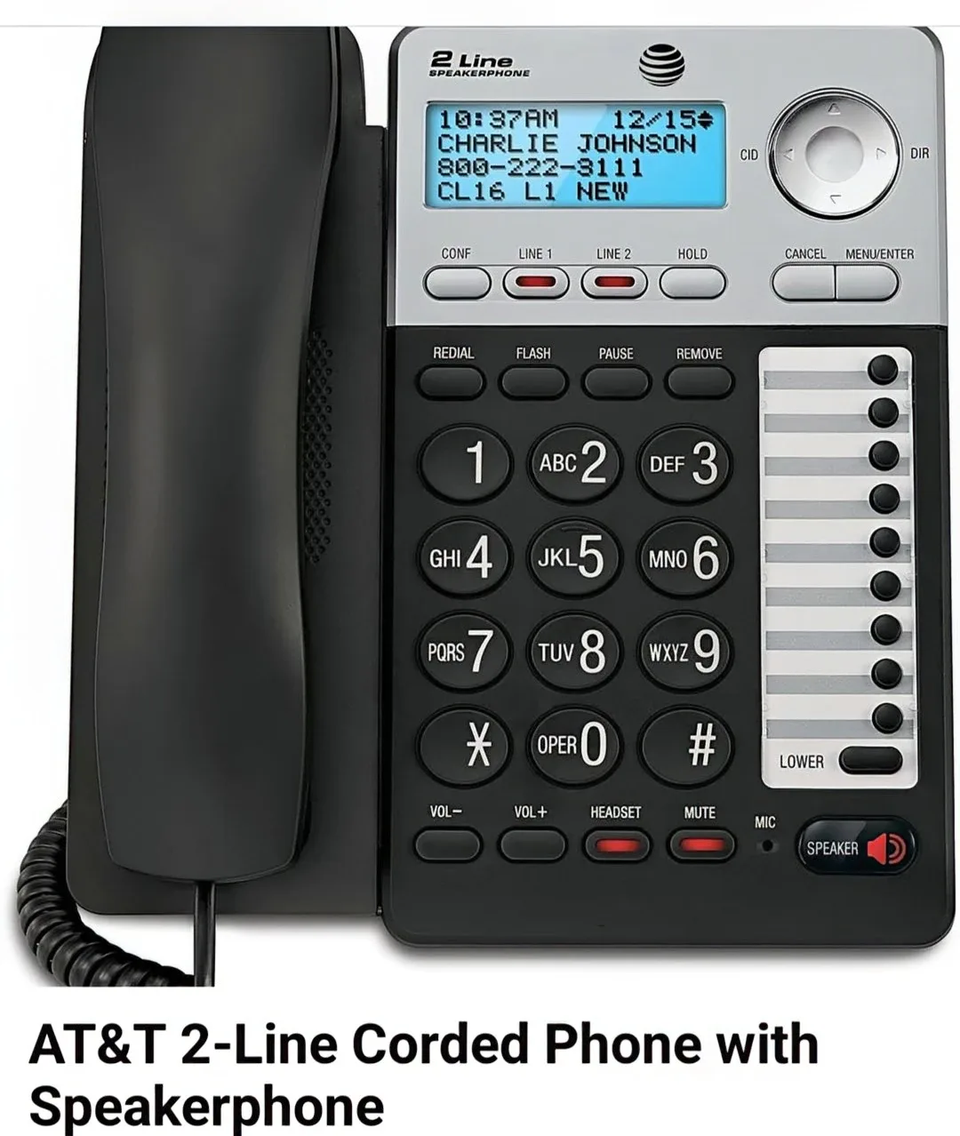 AT&T 2 line corded speaker phone