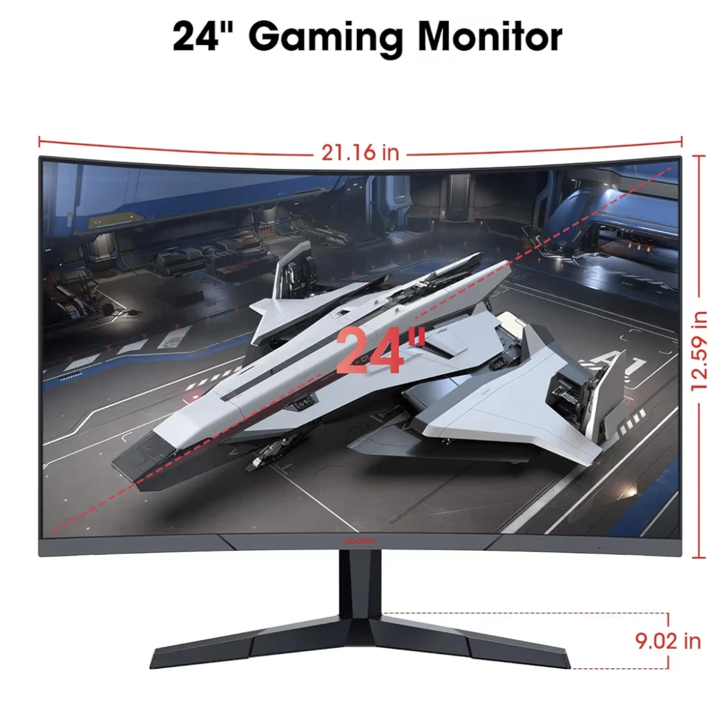 KOORUI 24" Curved Gaming Monitor - photo 4