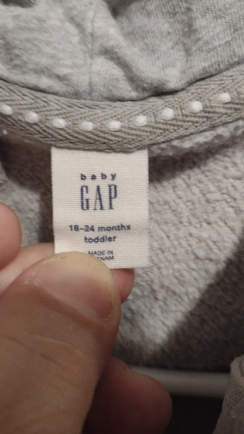 Baby Gap Grey Hoodie (18-24 Months) image indicator(3)