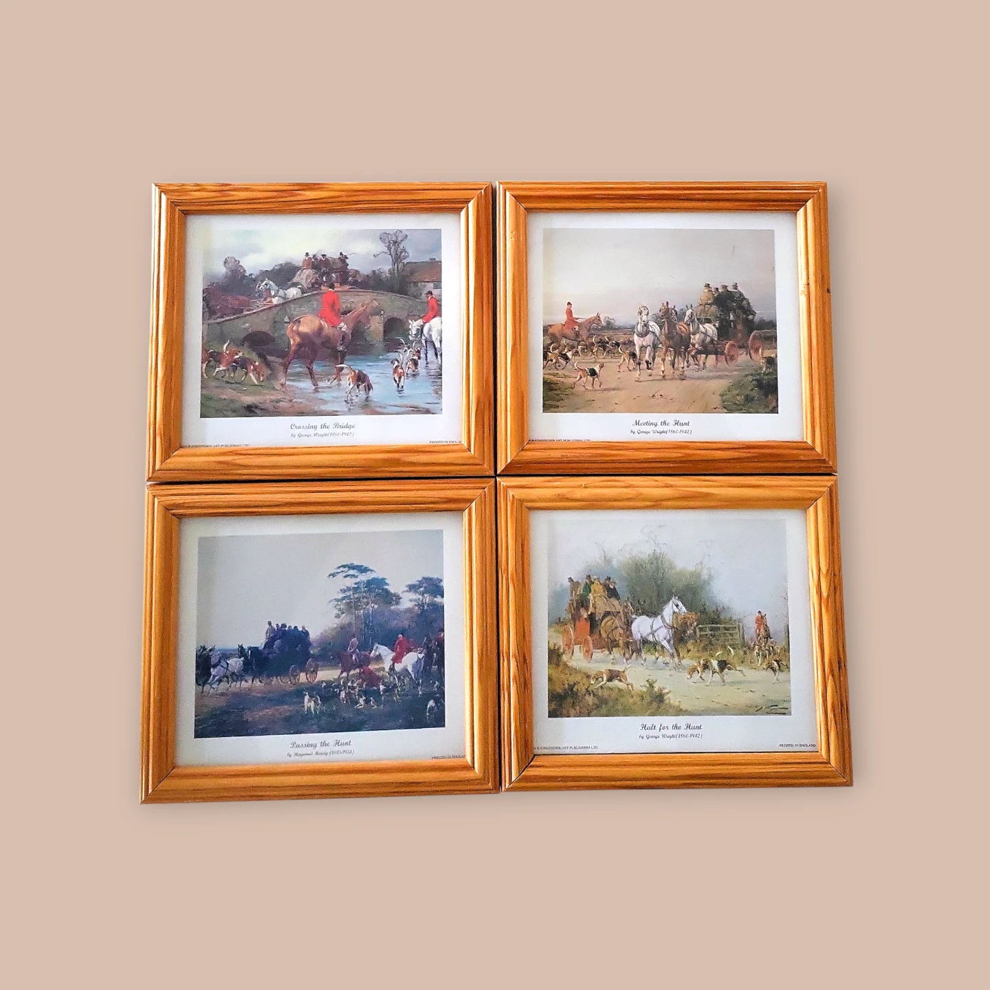 George Wright Vintage Framed Horse Hunt Prints - Set of 4 - photo 2