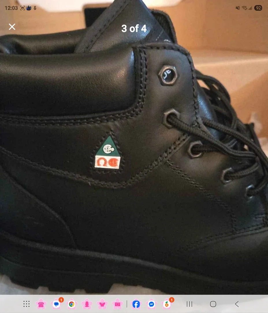 Siderminder Black Work Boots - Like New! image indicator(3)