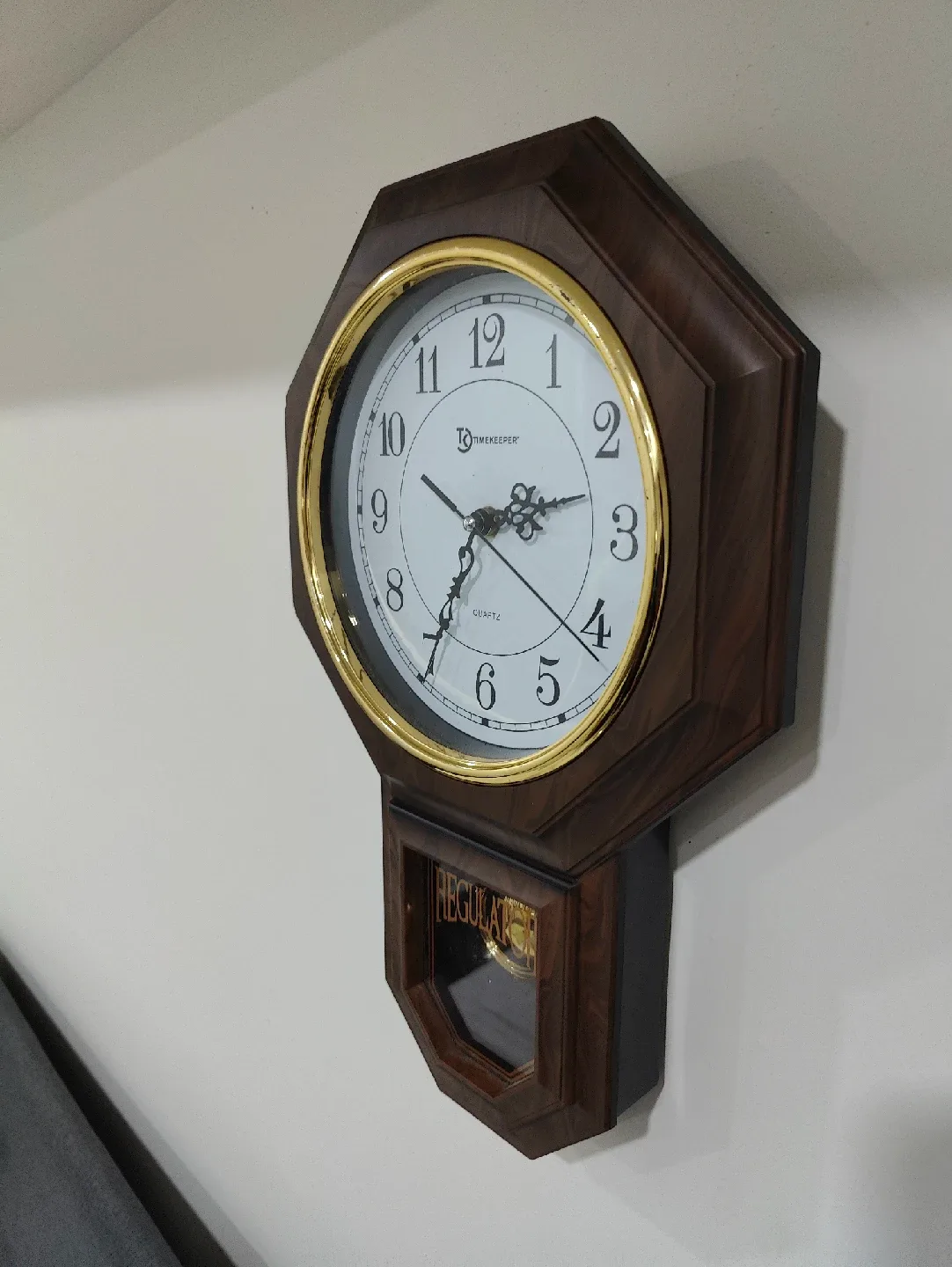 Timekeeper Quartz Regulator Wall Clock image indicator(3)