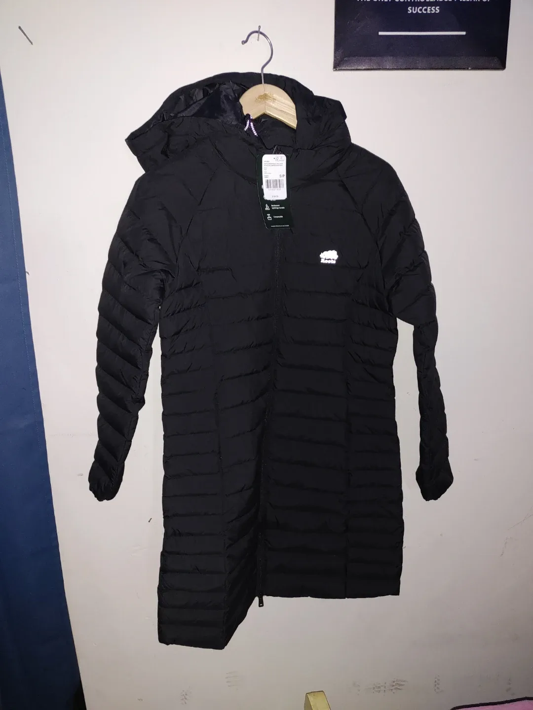 Roots Down Packable Long Jacket - Black, Size S/P