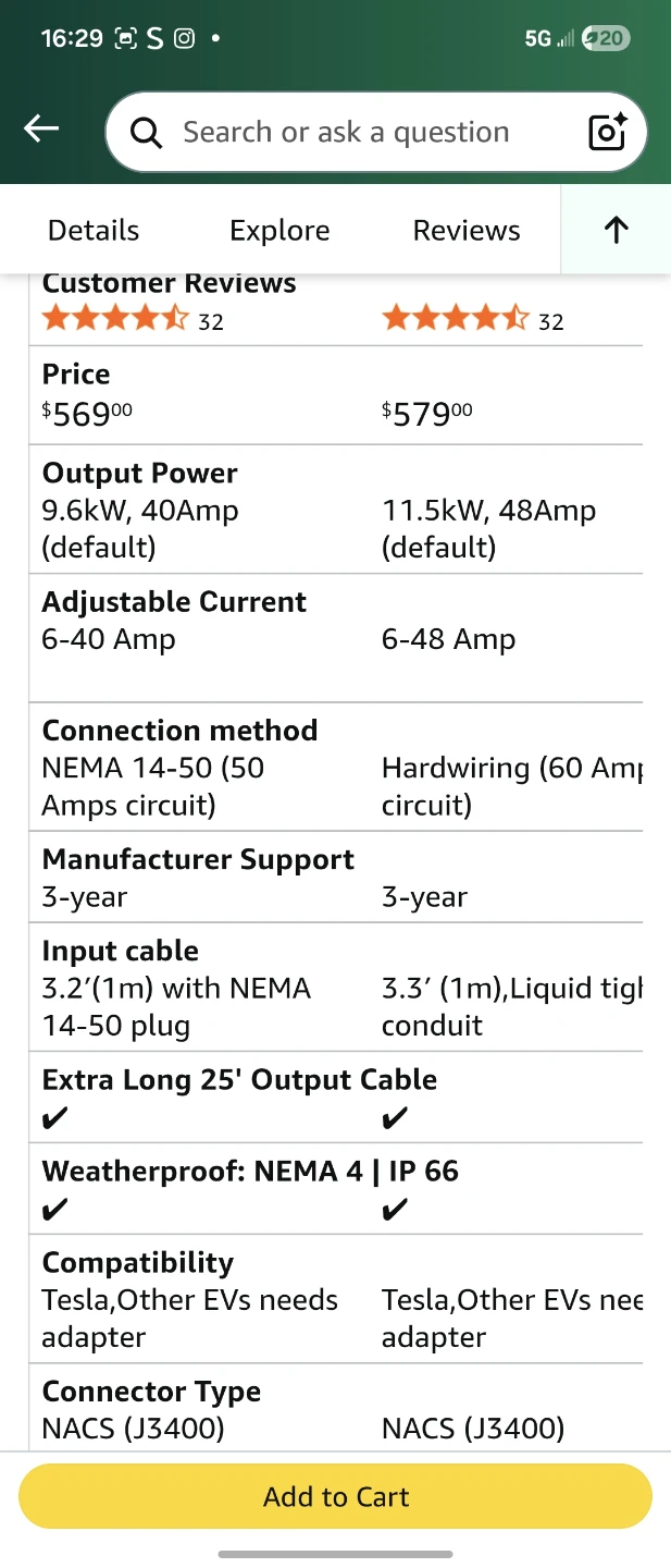 EVIQO Level 2 EV Charger, 40 Amp, 240V - photo 3
